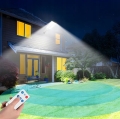 LAMPA SOLARNA LED CZUJNIK RUCHU ZMIERZCHU ZEWNĘTRZNA DO OGRODU + PILOT