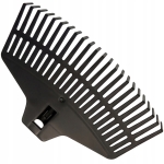 GRABIE PLASTIKOWE 38 cm 21 ZĘBÓW ABS DO LIŚCI TRAWY GRABKI CZARNE