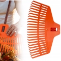 GRABIE PLASTIKOWE 38 cm 21 ZĘBÓW ABS DO LIŚCI TRAWY GRABKI POMARAŃCZOWE