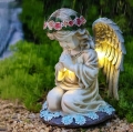 FIGURKA ŚWIECZNIK ANIOŁ DEKORACJA POSĄŻEK ANIOŁEK SOLARNY LED DO OGRODU