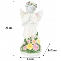 FIGURKA ŚWIECZNIK ANIOŁ DEKORACJA POSĄŻEK ANIOŁEK SOLARNY LED DO OGRODU