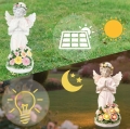 FIGURKA ŚWIECZNIK ANIOŁ DEKORACJA POSĄŻEK ANIOŁEK SOLARNY LED DO OGRODU