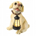 LAMPA LAMPKA SOLARNA OGRODOWA OZDOBNA OZDOBA PIES Z LAMPIONEM LED DEKORACJA