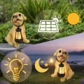 LAMPA LAMPKA SOLARNA OGRODOWA OZDOBNA OZDOBA PIES Z LAMPIONEM LED DEKORACJA