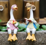 FIGURKA FIGURKI OGRODOWE OZDOBNE DEKORACJA OGRODOWA PARA KACZEK 2 SZTUKI