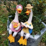 FIGURKA FIGURKI OGRODOWE OZDOBNE DEKORACJA OGRODOWA PARA KACZEK 2 SZTUKI