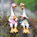 FIGURKA FIGURKI OGRODOWE OZDOBNE DEKORACJA OGRODOWA PARA KACZEK 2 SZTUKI