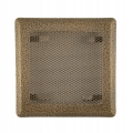 KRATKA WENTYLACYJNA KOMINKOWA KOMINOWA 16x16 cm METALOWA MALOWANA ZŁOTA