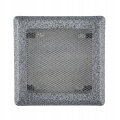 KRATKA WENTYLACYJNA KOMINKOWA KOMINOWA 16x16 cm METALOWA MALOWANA SREBRNA
