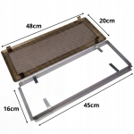 KRATKA WENTYLACYJNA KOMINKOWA KOMINOWA 16x45 cm METALOWA MALOWANA ZŁOTA