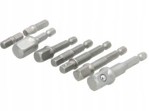 ZESTAW ADAPTERÓW DO NASADEK KOMPLET 8SZT HEX DO KLUCZY NASADOWYCH