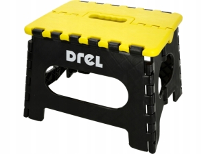 STOŁEK TABORET SKŁADANY ANTYPOŚLIZGOWY ROZKŁADANY CZARNY UDŹWIG DO 150KG