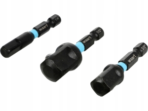 ZESTAW ADAPTERÓW UDAROWYCH 1/4",3/8",1/2" DO WIERTAREK WKRĘTAREK 3 SZTUKI