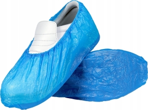 OCHRANIACZE NA BUTY 36 x 15 cm WODOODPORNE POKROWCE Z FOLI FOLIOWE 100 SZT