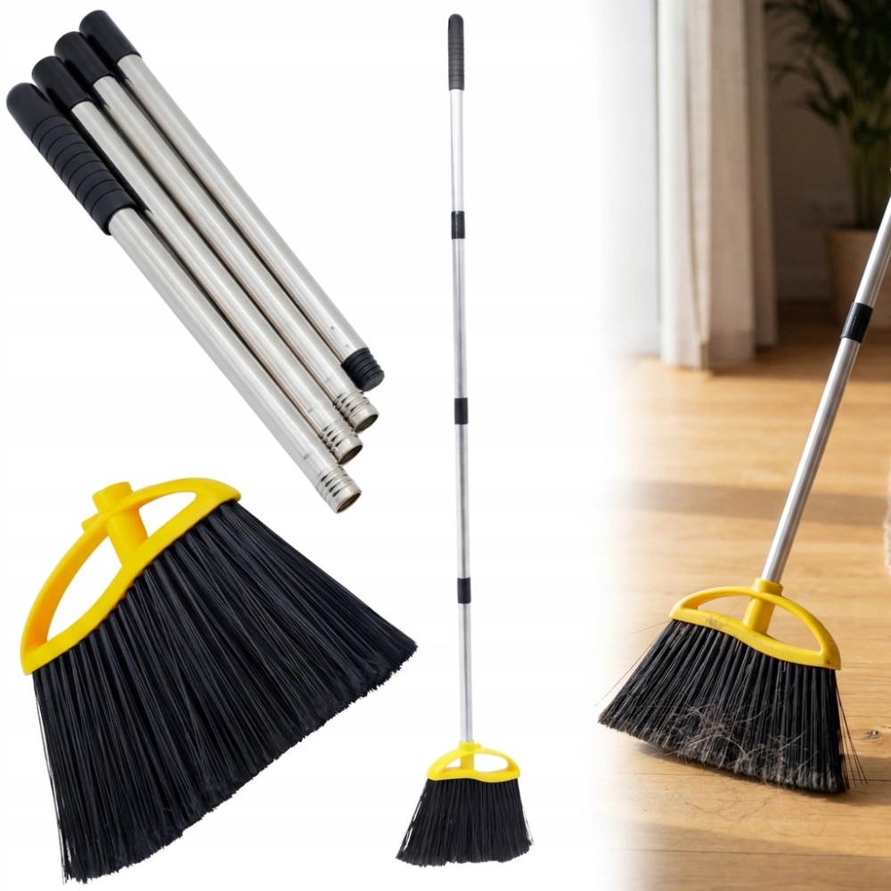 MIOTŁA UNIWERSALNA 30 cm ZMIOTKA SZCZOTKA STYL SKŁADANY WYSOKI WŁOS 12 cm