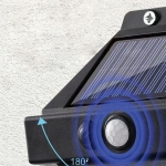 LAMPA SOLARNA LED PODWÓJNA KINKIET OGRODOWY ELEWACYJNY Z CZUJNIKIEM RUCHU