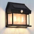 LAMPA SOLARNA LED PODWÓJNA KINKIET OGRODOWY ELEWACYJNY Z CZUJNIKIEM RUCHU
