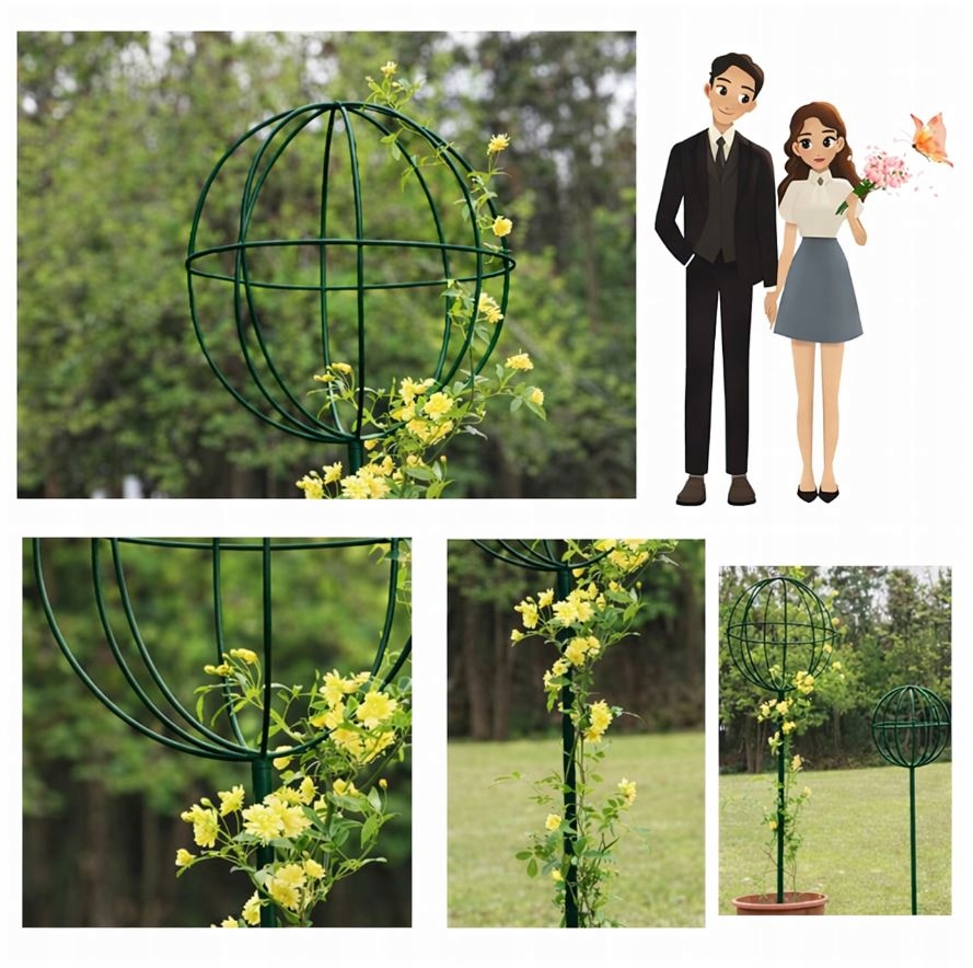 PERGOLA OGRODOWA TARASOWA METALOWA PODPORA DO PNĄCZY RÓŻ KWIATÓW 50X10CM