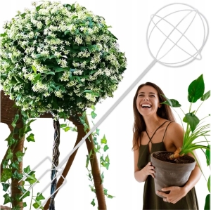 PERGOLA OGRODOWA TARASOWA METALOWA PODPORA PNĄCZY RÓŻ KWIATÓW 50X10CM BIAŁA