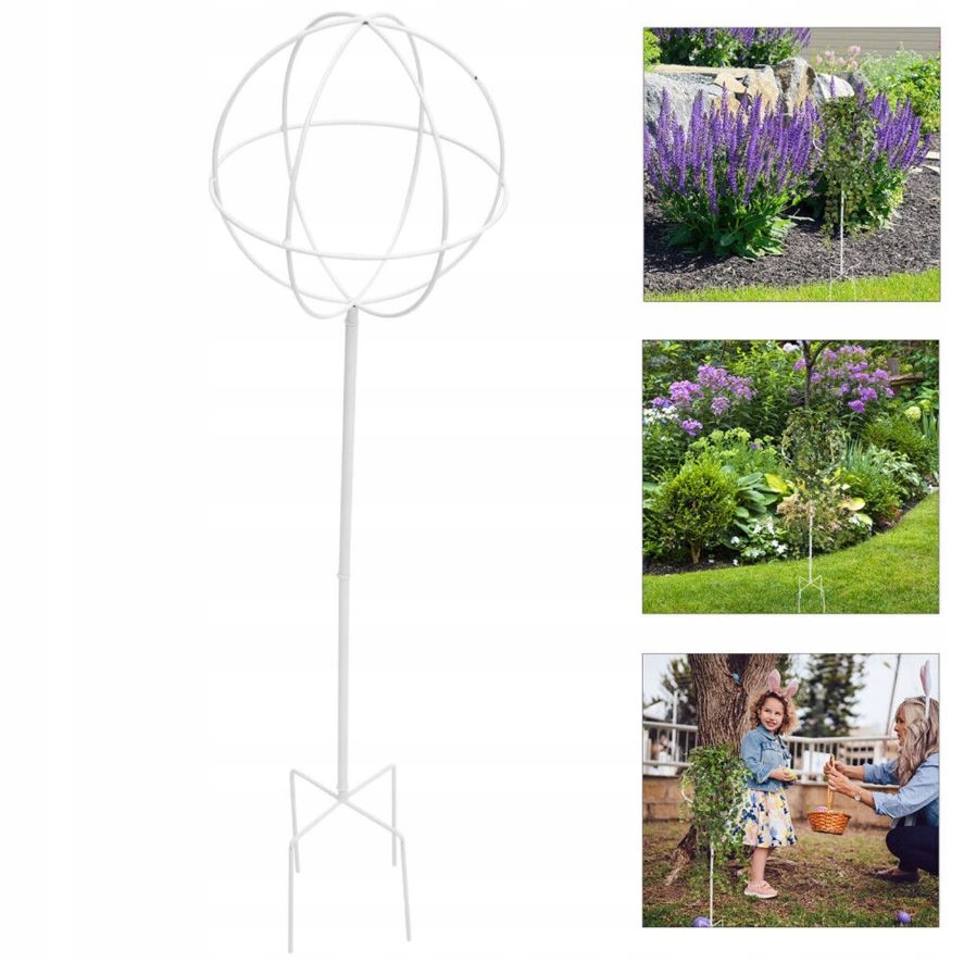 PERGOLA OGRODOWA TARASOWA METALOWA PODPORA PNĄCZY RÓŻ KWIATÓW 50X10CM BIAŁA