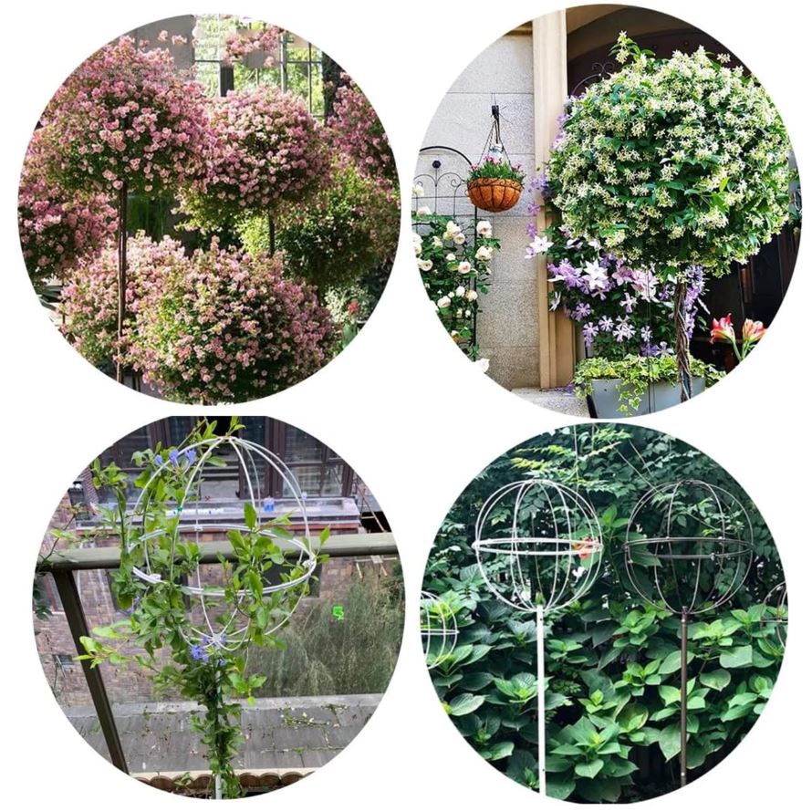 PERGOLA OGRODOWA TARASOWA METALOWA PODPORA PNĄCZY RÓŻ KWIATÓW 50X10CM BIAŁA