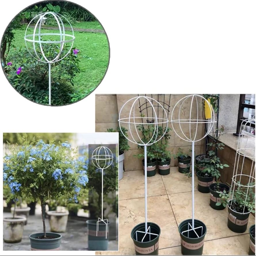 PERGOLA OGRODOWA TARASOWA METALOWA PODPORA PNĄCZY RÓŻ KWIATÓW 50X10CM BIAŁA