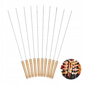 SZPIKULCE PATYKI DO SZASZŁYKÓW SZPIKULEC DO GRILLA METALOWE 10SZT 30CM