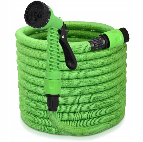 WĄŻ OGRODOWY ROZCIĄGLIWY ELASTYCZNY 1/2 5-15M ZŁĄCZKI PISTOLET UNIWERSALNY