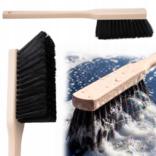 ZMIOTKA MIOTEŁKA SZCZOTKA DREWNIANA DŁUGA 42 cm RĄCZKA UCHWYT WŁOSIE 6 cm