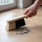 ZMIOTKA MIOTEŁKA SZCZOTKA DREWNIANA RĘCZNA ERGONOMICZNY UCHWYT WŁOSIE 6 cm