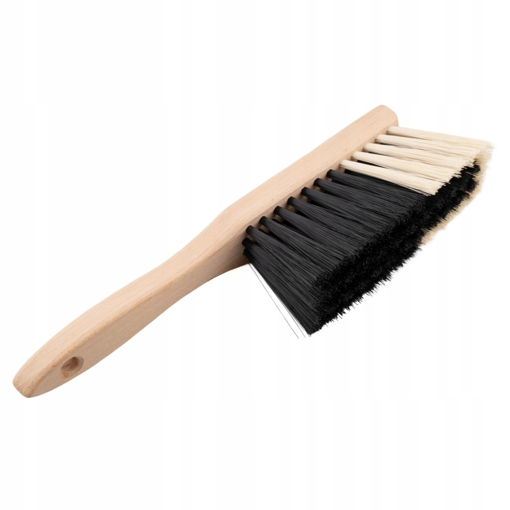 ZMIOTKA MIOTEŁKA SZCZOTKA DREWNIANA RĘCZNA ERGONOMICZNY UCHWYT WŁOSIE 6 cm