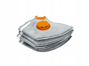 PÓŁMASKA PRZECIWPYŁOWA Z ZAWOREM I AKTYWNYM WĘGLEM FFP2 5 SZTUK