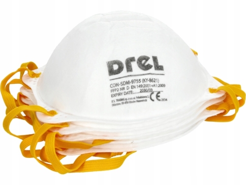 MASKA OCHRONNA PRZECIWPYŁOWA FFP2 BEZ ZAWORA WYDECHOWEGO 5 SZTUK