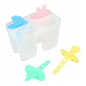 FOREMKI DO LODÓW NA PATYKU ZDROWE LODY FIT 4 szt FORMA DO LODÓW DOMOWYCH