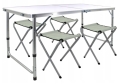 SKŁADANY STOLIK STÓŁ TURYSTYCZNY KEMPINGOWY 4 KRZESŁA WALIZKA