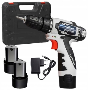 WKRĘTARKA AKUMULATOROWA 12V MINI WKRĘTAK LED ZESTAW WALIZKA 2X AKUMULATOR