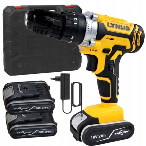 WKRĘTARKA AKUMULATOROWA WKRĘTAK LED ZESTAW WALIZKA 2X AKUMULATOR 18V 2Ah
