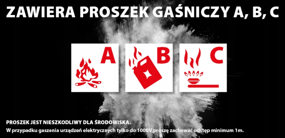 KULA GAŚNICZA GAŚNICA PROSZKOWA A B C SAMOCHODOWA 2 KG