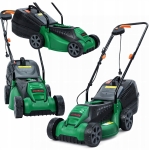 KOSIARKA ELEKTRYCZNA LEKKA MOCNA DO KOSZENIA TRAWY DUŻY KOSZ 30L 1600W 32CM