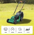 KOSIARKA ELEKTRYCZNA LEKKA MOCNA DO KOSZENIA TRAWY DUŻY KOSZ 30L 1600W 32CM