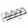 STOJAK NA 4 ROWERY ROWEROWY UCHWYT CZARNY STALOWY DUŻY SOLIDNY 100X32,5X26