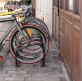 STOJAK NA 4 ROWERY ROWEROWY UCHWYT CZARNY STALOWY DUŻY SOLIDNY 100X32,5X26
