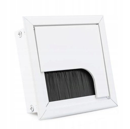 PRZEPUST KABLA KABLI ALU 80x80 mm SZCZOTKA MASKUJĄCA PRZELOTKA BIAŁY
