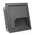 PRZEPUST KABLA KABLI ALU 80x80 mm SZCZOTKA MASKUJĄCA PRZELOTKA CZARNY