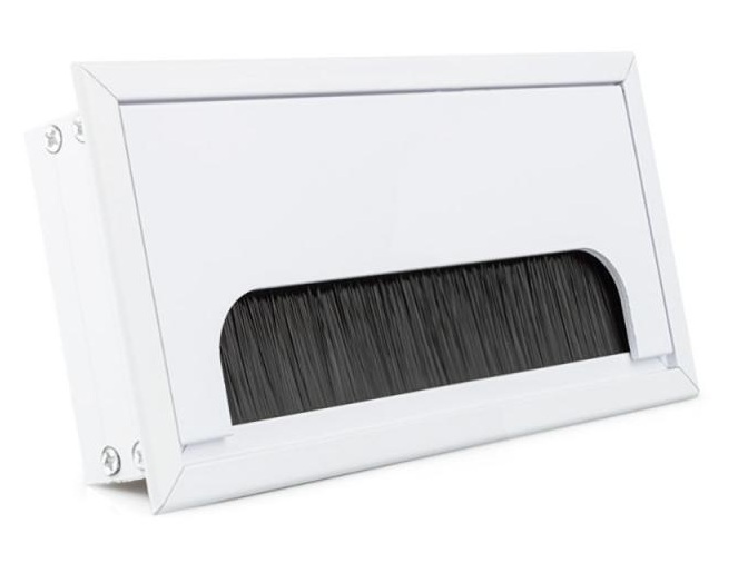 PRZEPUST KABLA KABLI ALU 80x160 mm SZCZOTKA MASKUJĄCA PRZELOTKA BIAŁY
