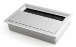 PRZEPUST KABLA ALUMINIOWY 80x120 mm SZCZOTKA MASKUJĄCA PRZELOTKA CHROM MAT