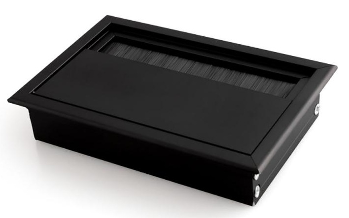 PRZEPUST KABLA ALUMINIOWY 80x120 mm SZCZOTKA MASKUJĄCA PRZELOTKA CZARNY