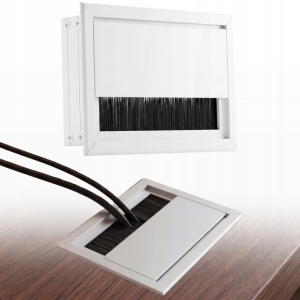 PRZEPUST KABLA ALUMINIOWY 80x120 mm SZCZOTKA MASKUJĄCA PRZELOTKA BIAŁY