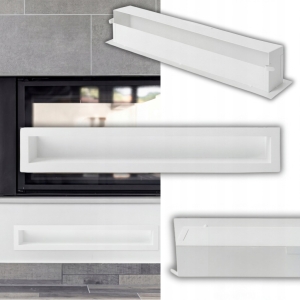 KRATKA KOMINKOWA 10x50 cm LUFT KOMINKOWY PROSTY BIAŁY WENTYLACJA DO KOMINKA