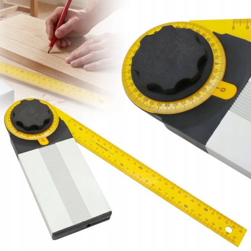 KĄTOWNIK NASTAWNY 350 mm KĄTOMIERZ REGULOWANY STOLARSKI ALUMINIOWY